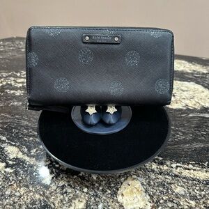 Kate Spade Black Polka Dot Wallet